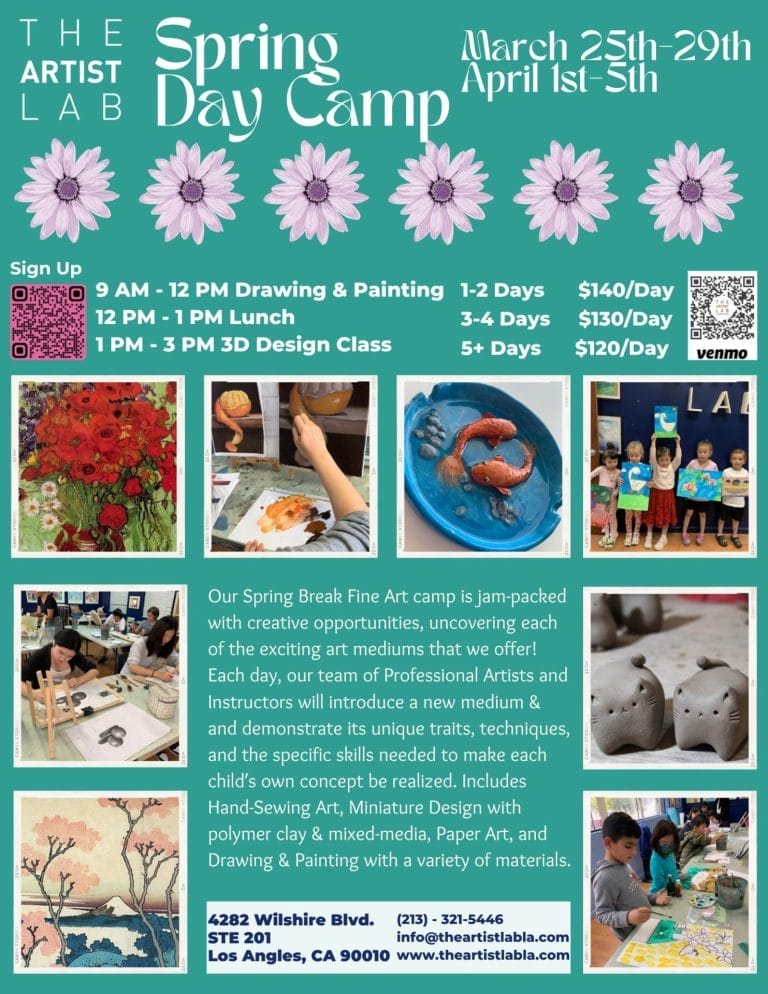 Spring Art Camp for kids in Los Angeles